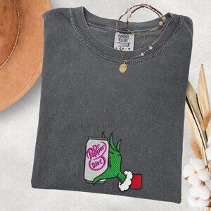 Embroidered Diet Dr. Pepper Grinch T-shirt grinchmas xmas christmas